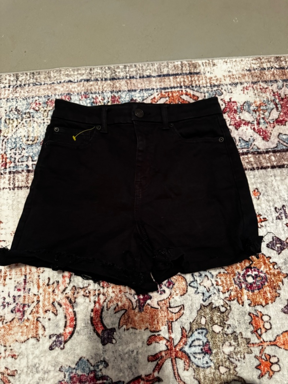 American Eagle Outfitters Black High-Rise Denim Shorts